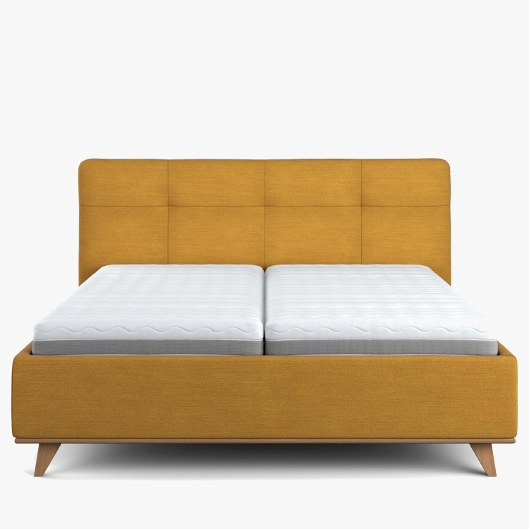 Čaluněná postel s úložným prostorem zelená, 180 x 200 cm