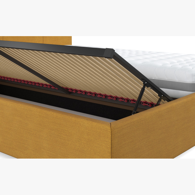 Čaluněná postel s úložným prostorem zelená, 180 x 200 cm