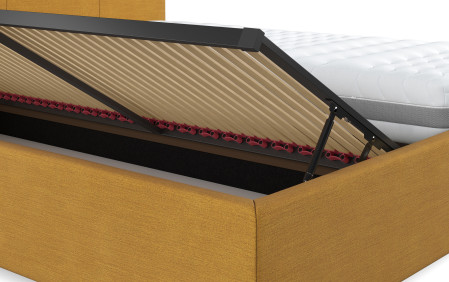 Čaluněná postel s úložným prostorem zelená, 180 x 200 cm