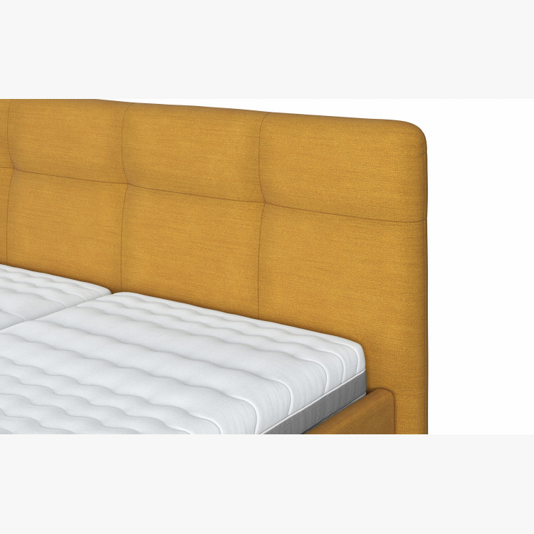 Čaluněná postel s úložným prostorem zelená, 160 x 200 cm