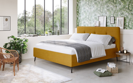 Čaluněná postel s úložným prostorem zelená, 160 x 200 cm