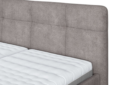 Šedá čalouněná postel s úložným prostorem , 180 x 200 cm