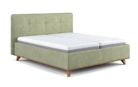 Moderní čalouněná postel s úložným prostorem, 180 × 200 cm