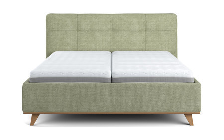 Moderní čalouněná postel s úložným prostorem, 160 × 200 cm