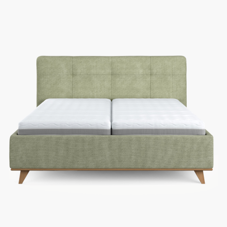 Moderní čalouněná postel s úložným prostorem, 160 × 200 cm