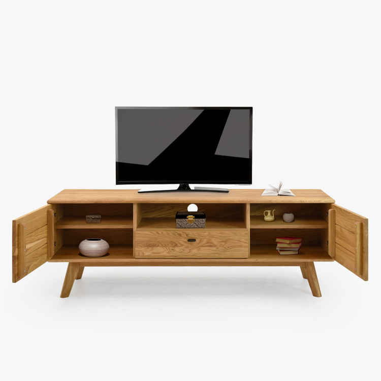 Masivní tv komoda dub na nohou