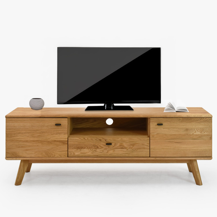 Masivní tv komoda dub na nohou
