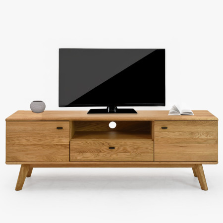 Masivní tv komoda dub na nohou