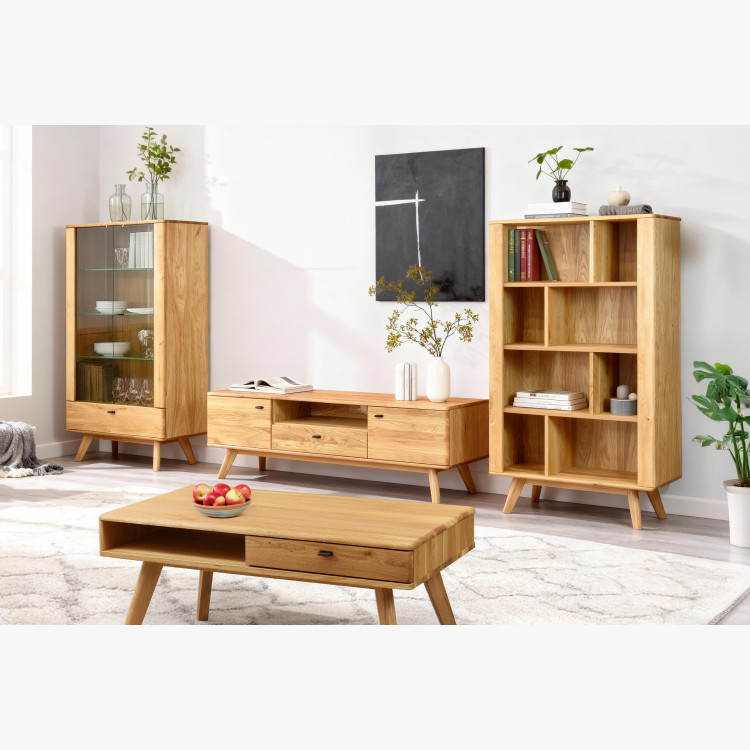 Masivní tv komoda dub na nohou