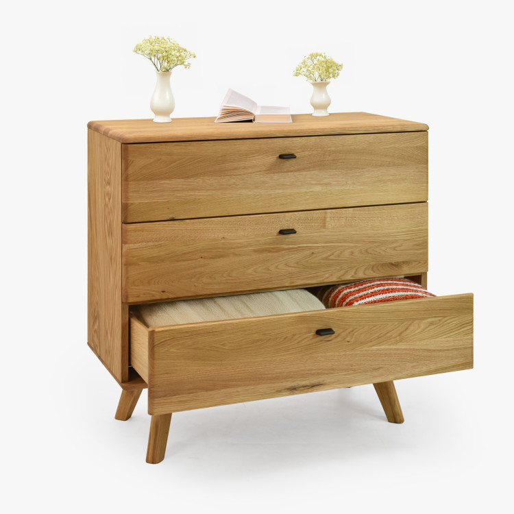 Dubová komoda se šuplíky na nohou