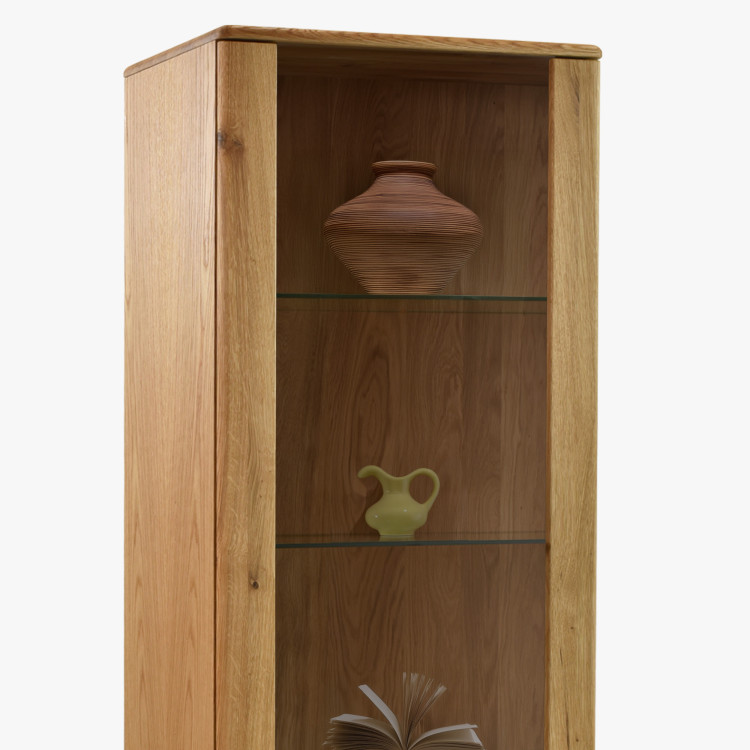 Jednodveřová masivní vitrina na nohou