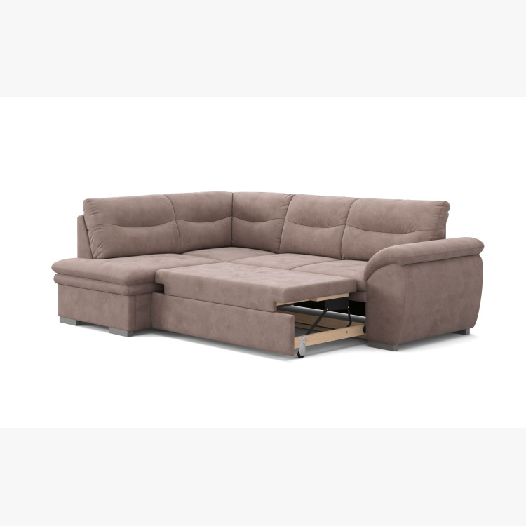 Rohová rozkládací sedací souprava s úložným prostorem LEANDRA OTM/SK - 2F