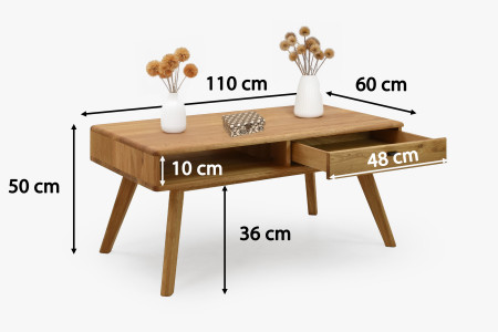 Konferenční stolek dub 110 x 60 cm