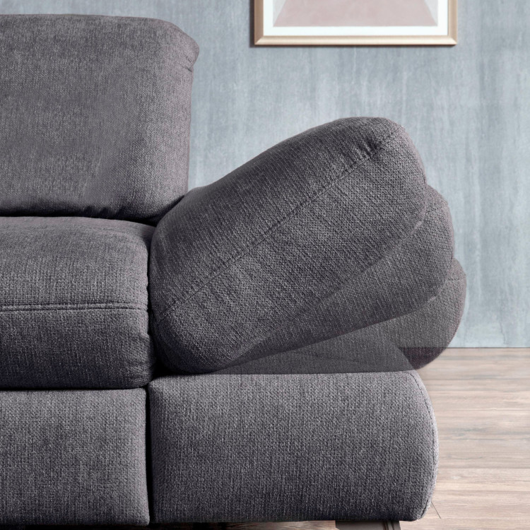 Rohová sedací souprava Carolina šedá - roh v lavo