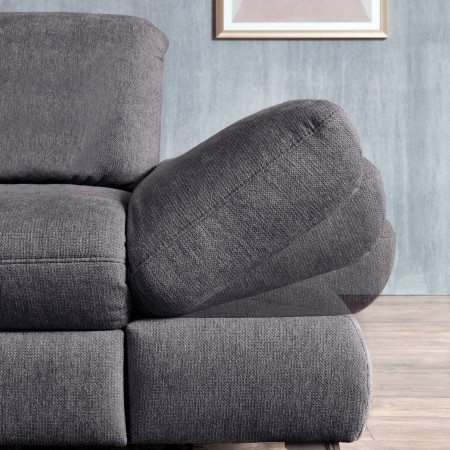 Rohová sedací souprava Carolina šedá - roh v lavo