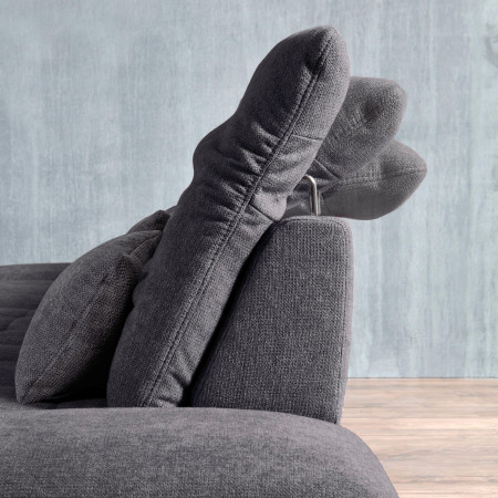 Rohová sedací souprava Carolina šedá - roh v lavo