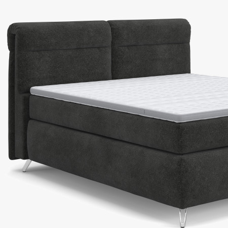 Boxspring postel antracit 180 cm s úložným prostorem Treviso