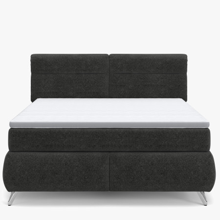 Boxspring postel antracit 160 cm s úložným prostorem Treviso