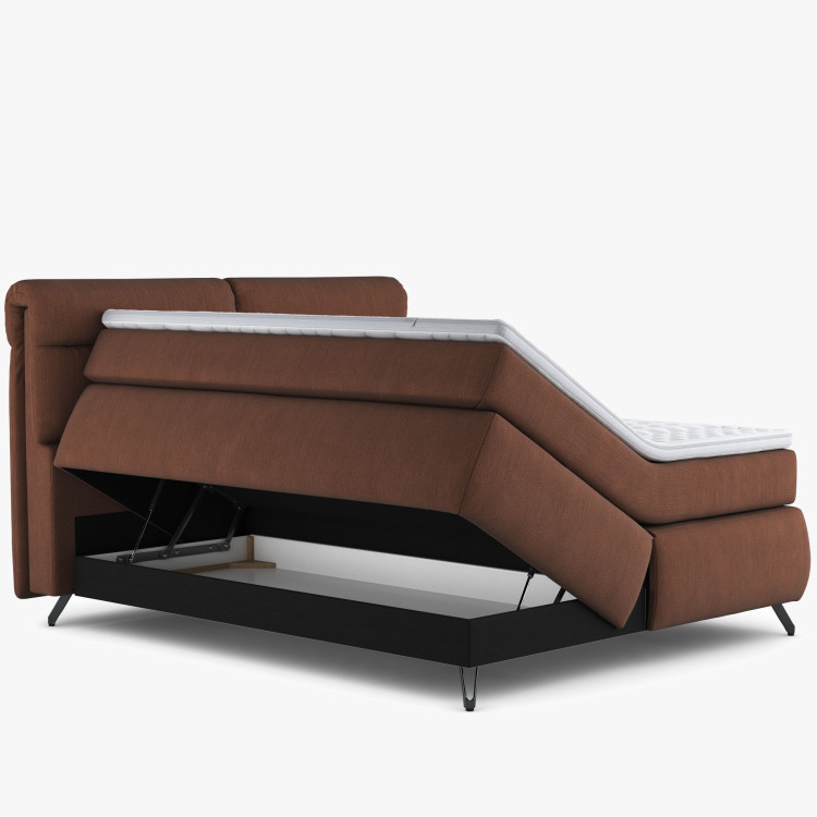 Boxspring postel oranžová 180 cm s úložným prostorem Treviso
