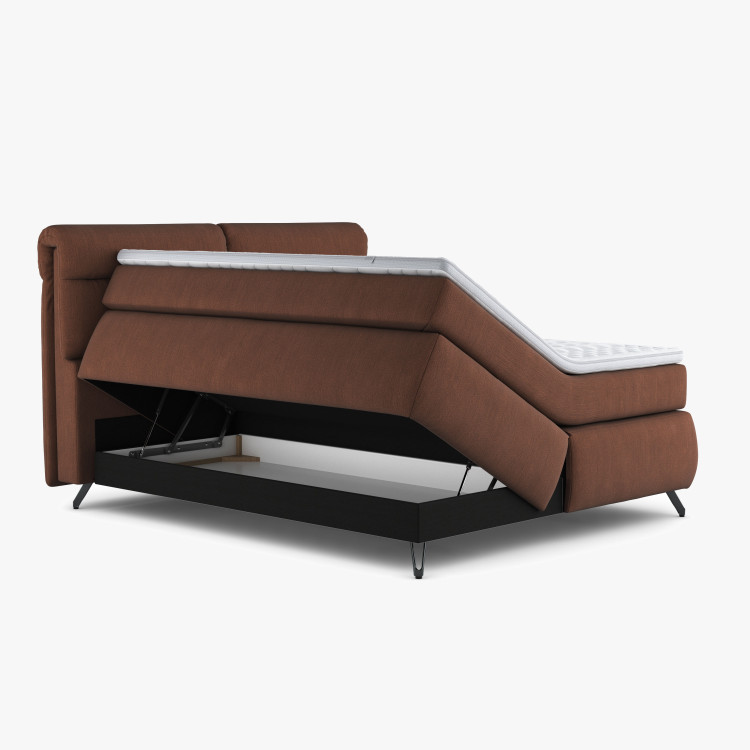 Boxspring postel oranžová 180 cm s úložným prostorem Treviso