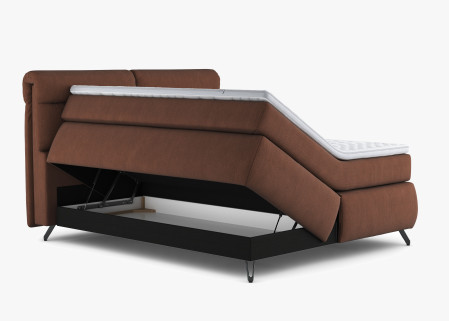 Boxspring postel oranžová 180 cm s úložným prostorem Treviso
