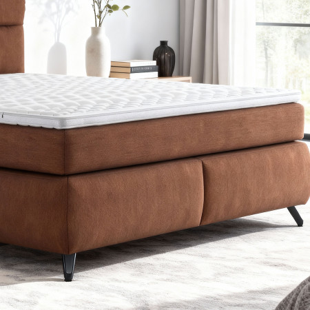 Boxspring postel oranžová 180 cm s úložným prostorem Treviso