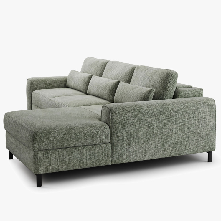 Rohová sedací souprava s funkcí spaní a úložným prostorem prava