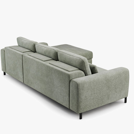 Rohová sedací souprava s funkcí spaní a úložným prostorem prava