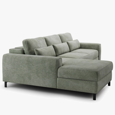 Rohová sedací souprava s funkcí spaní a úložným prostorem leva