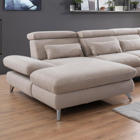 Sedací souprava Carolina ve tvaru písmene U s možností funkcí, béžová