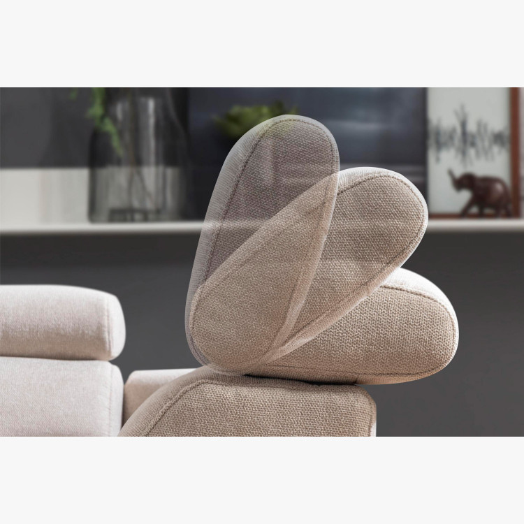 Sedací souprava Carolina ve tvaru písmene U s možností funkcí, béžová