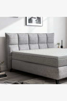 Boxspring postel šedá 180 cm s úložným prostorem Treviso 2