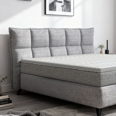 Boxspring postel šedá 180 cm s úložným prostorem Treviso