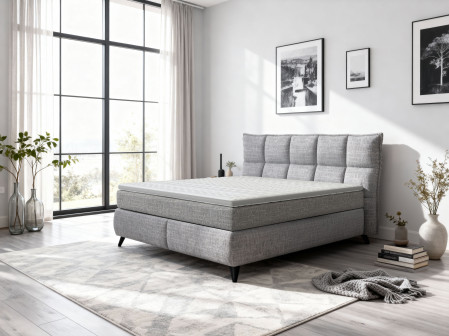 Boxspring postel šedá 180 cm s úložným prostorem Treviso