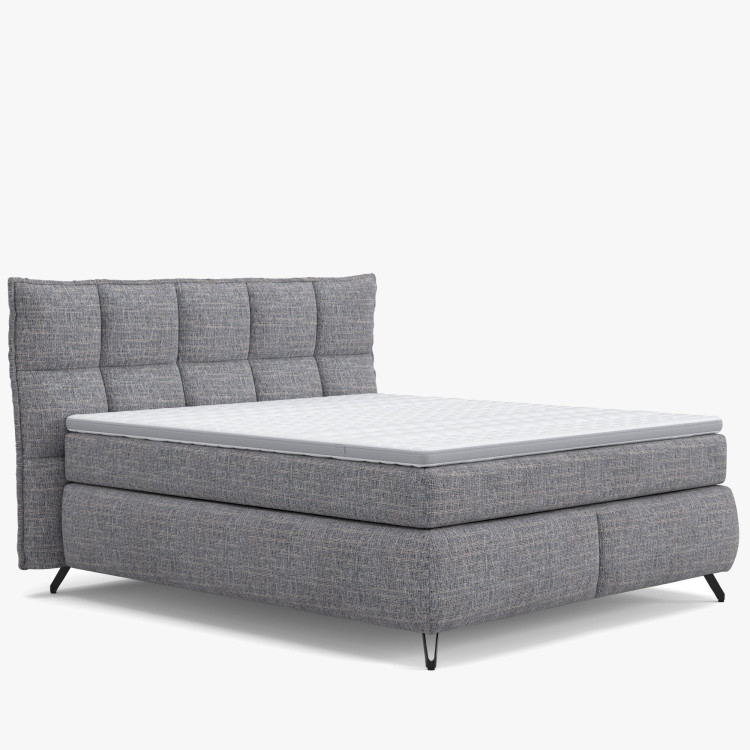 Boxspring postel šedá 180 cm s úložným prostorem Treviso