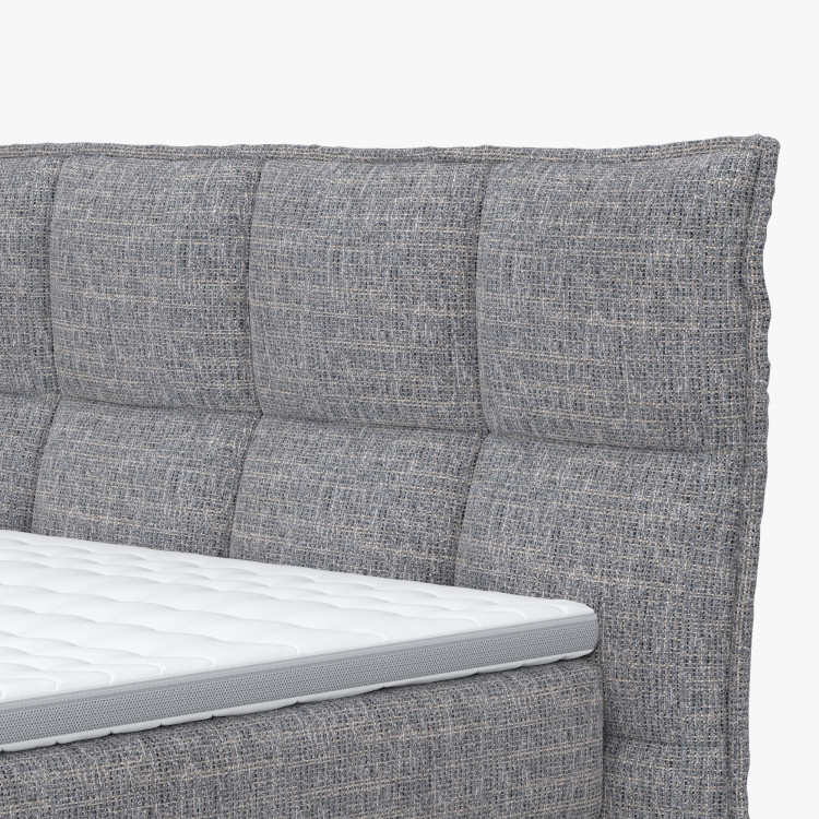 Boxspring postel šedá 180 cm s úložným prostorem Treviso