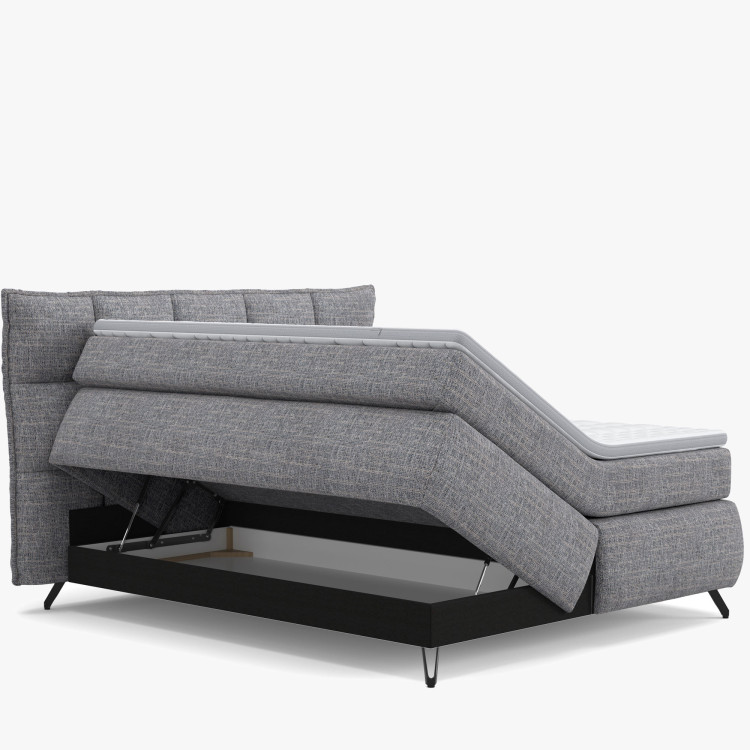 Boxspring postel šedá 180 cm s úložným prostorem Treviso