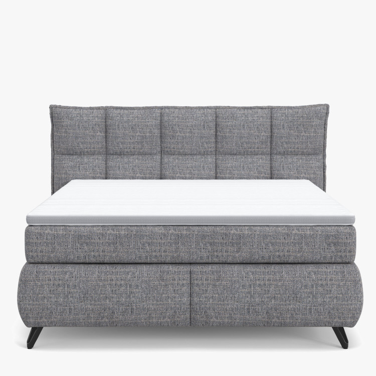 Boxspring postel šedá 180 cm s úložným prostorem Treviso