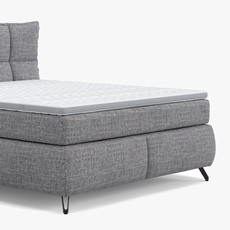Boxspring postel šedá 160 cm s úložným prostorem Treviso