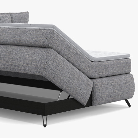 Boxspring postel šedá 160 cm s úložným prostorem Treviso