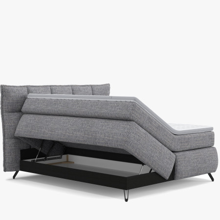 Boxspring postel šedá 160 cm s úložným prostorem Treviso
