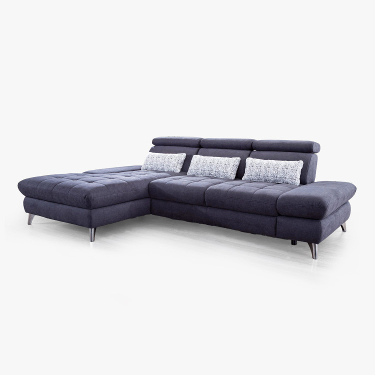 Rohová sedačka Carolina s možností funkcí, Roh vlevo