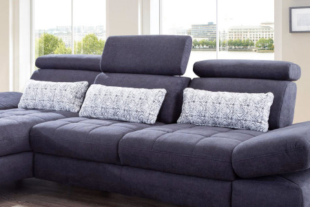 Rohová sedačka Carolina s možností funkcí, Roh vlevo