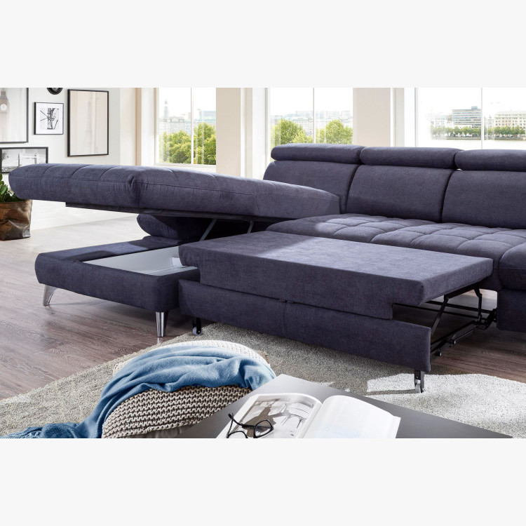 Rohová sedačka Carolina s možností funkcí, Roh vlevo