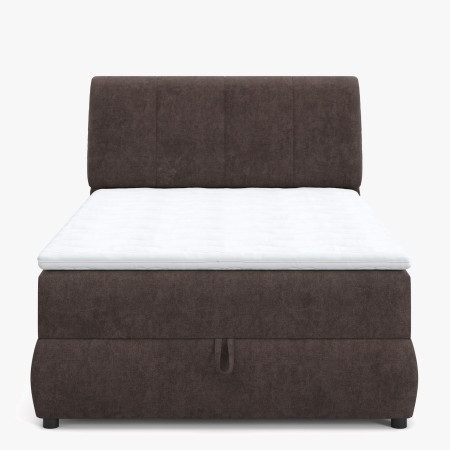Boxspring kontinentální postel s úložným prostorem - hnědá