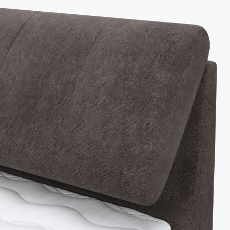 Boxspring kontinentální postel s úložným prostorem - hnědá