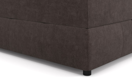 Boxspring kontinentální postel s úložným prostorem - hnědá