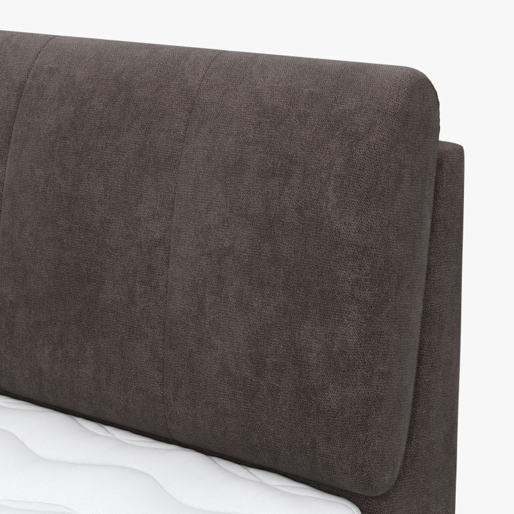 Boxspring kontinentální postel s úložným prostorem - hnědá