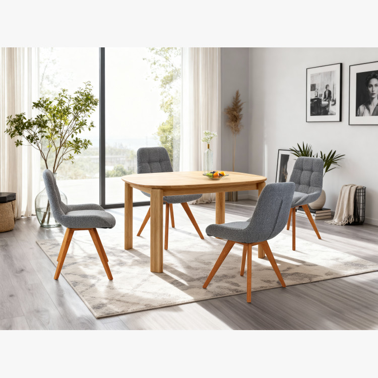 Pohodlná jídelní židle , modře šedá