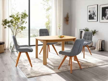 Pohodlná jídelní židle , modře šedá